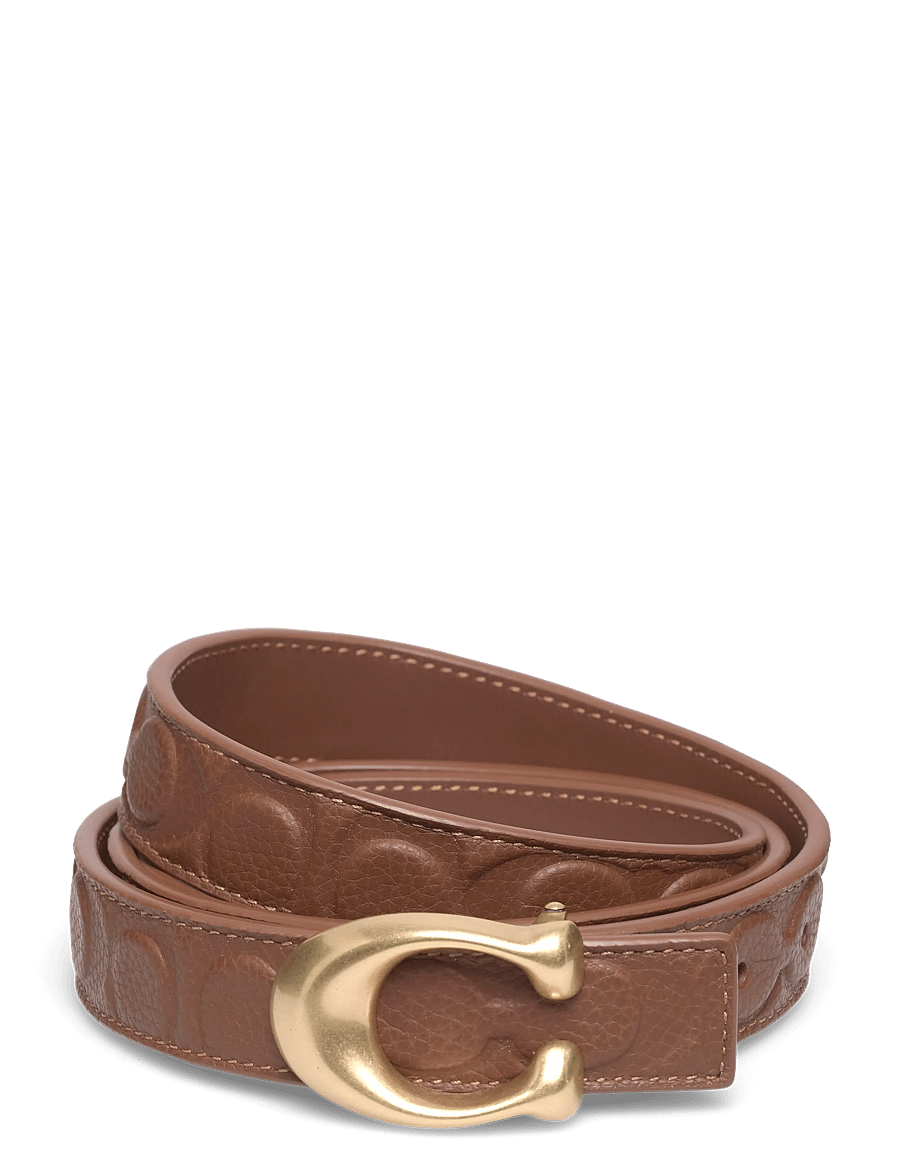 Coach - 25mm Sculpted C Embossed Belt - nahkrihmad - b4/saddle - 0