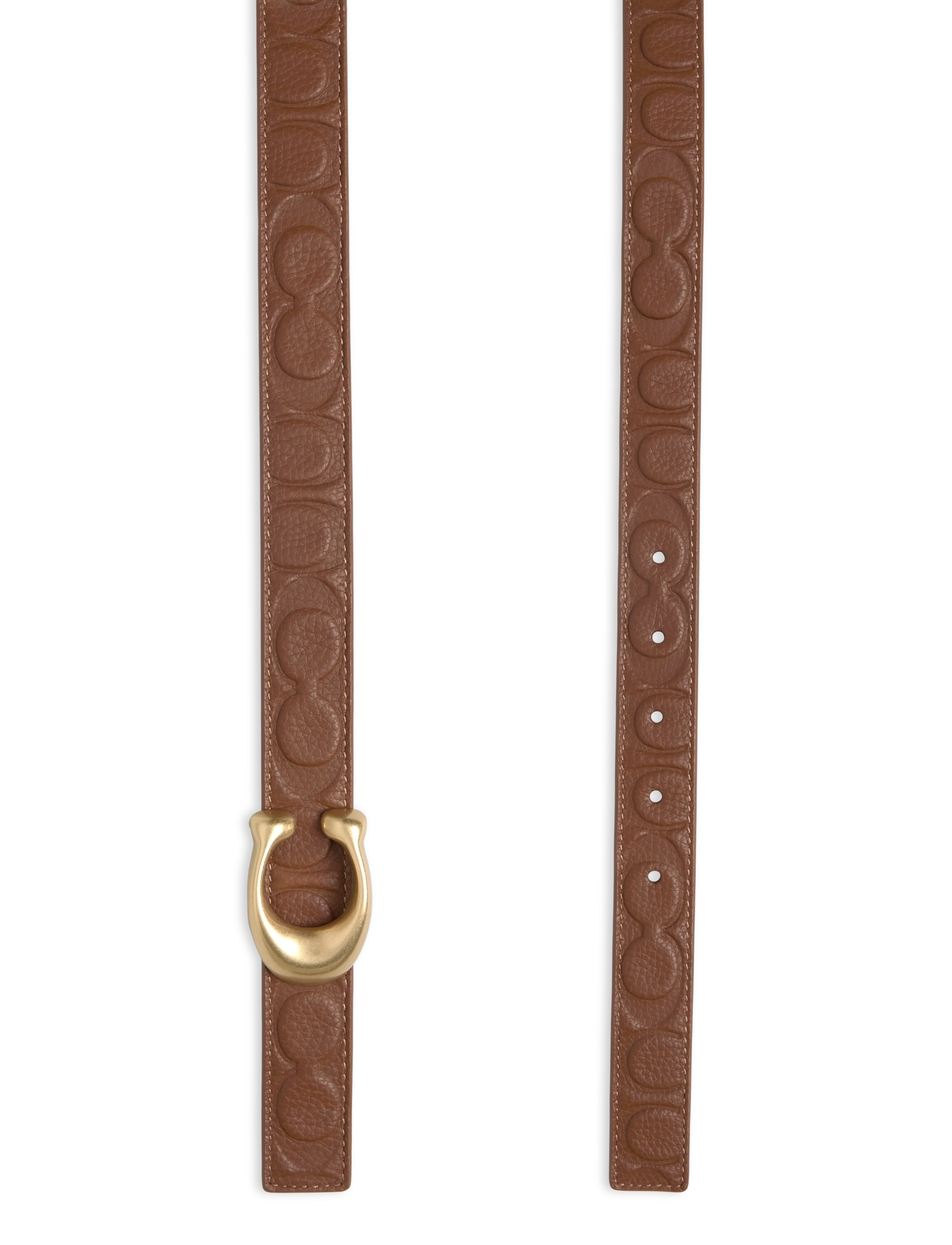 Coach - 25mm Sculpted C Embossed Belt - læderbælter - b4/saddle - 1