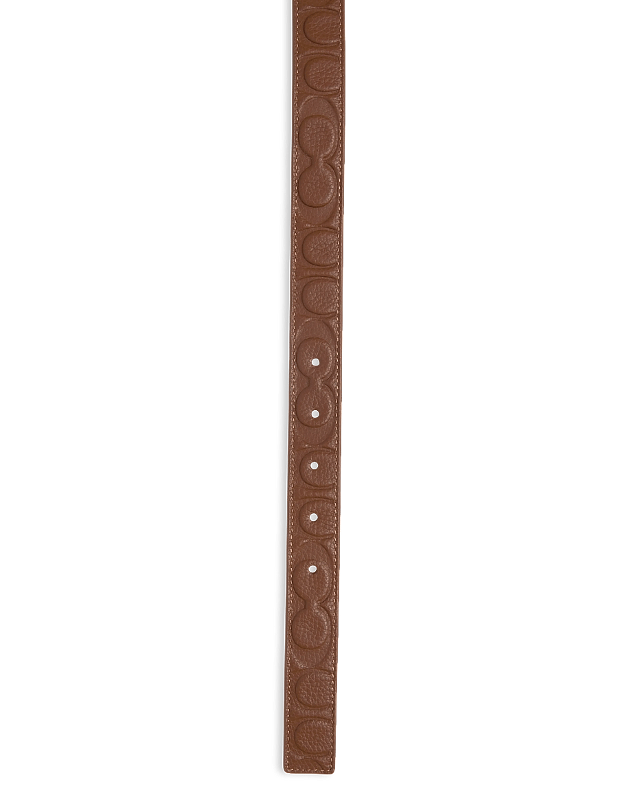 Coach - 25mm Sculpted C Embossed Belt - nahkrihmad - b4/saddle - 2