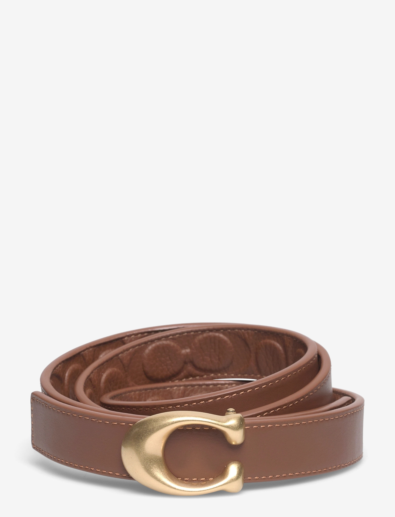 Coach - 25mm Sculpted C Embossed Belt - igapäevased vööd - b4/saddle - 3