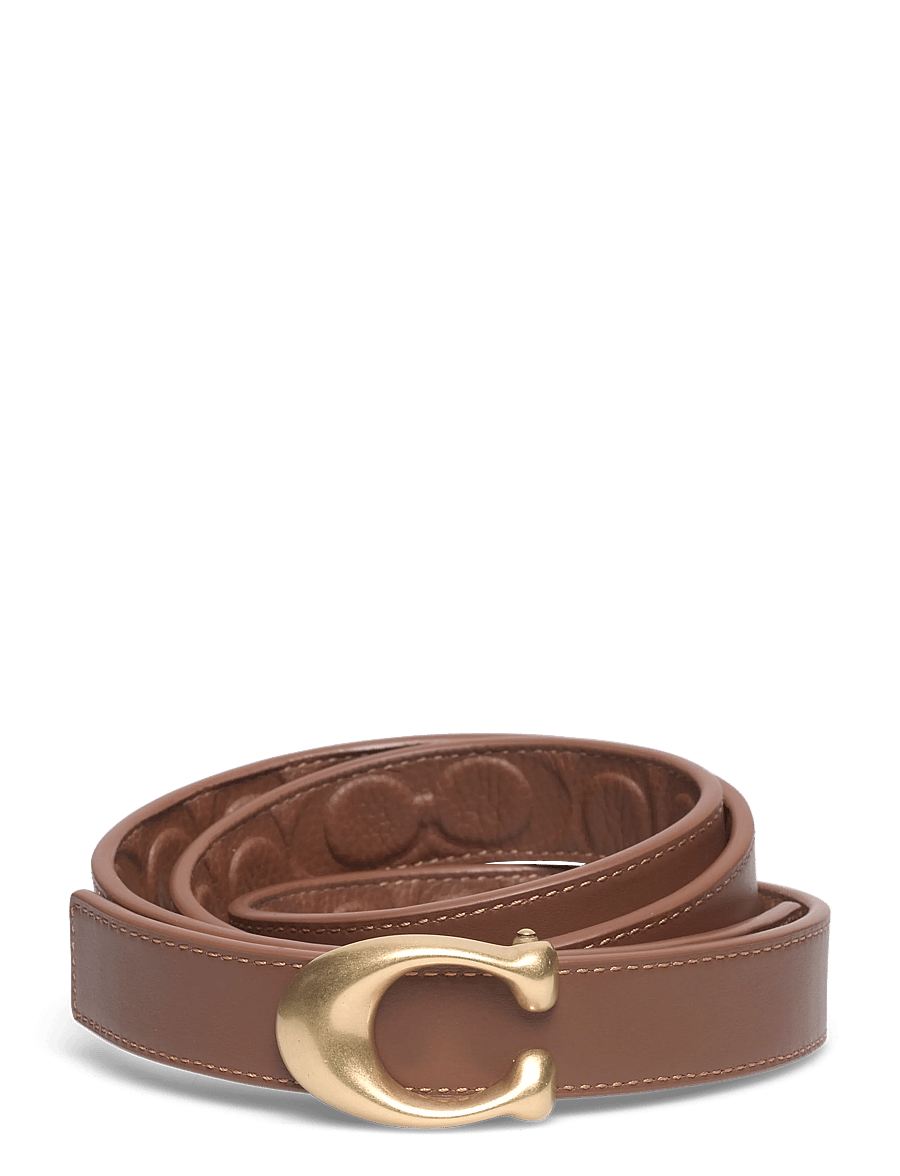 Coach - 25mm Sculpted C Embossed Belt - nahkrihmad - b4/saddle - 3
