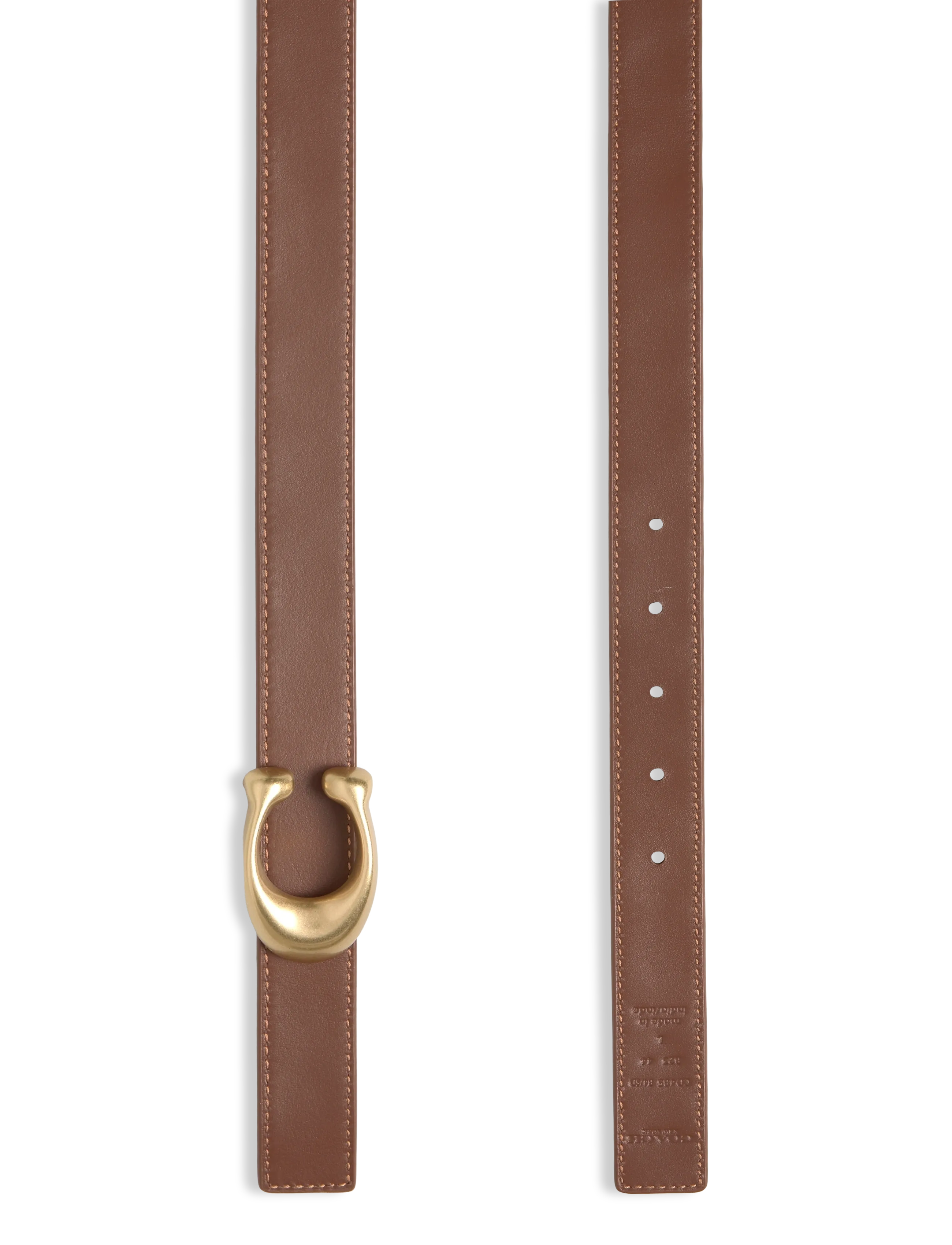 Coach - 25mm Sculpted C Embossed Belt - læderbælter - b4/saddle - 4