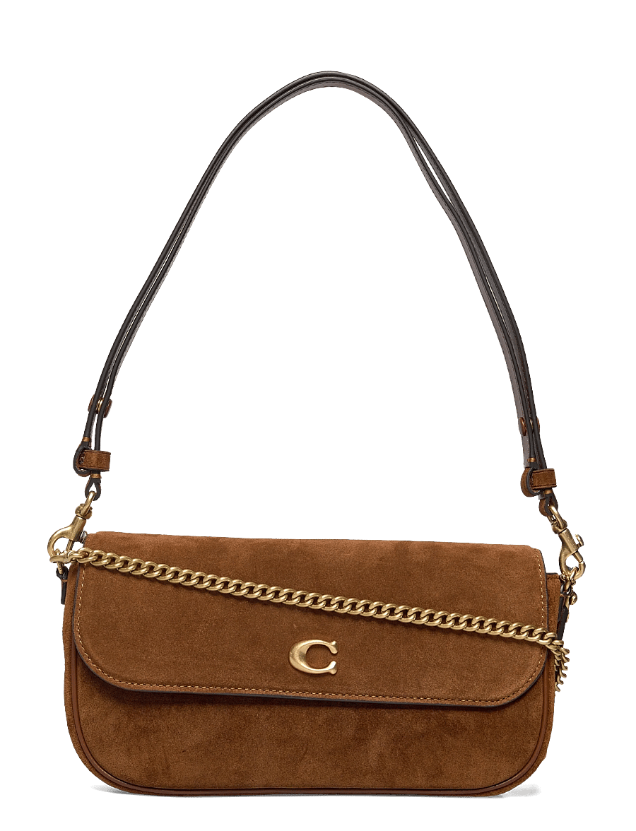 Coach - Suede Brook Flap Chain Bag - hverdags stil - b4/warm brown - 0