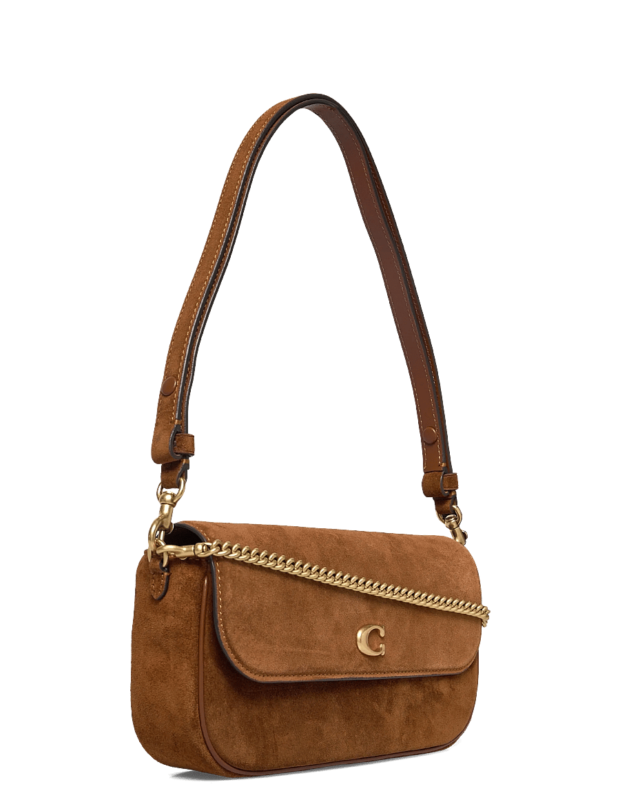 Coach - Suede Brook Flap Chain Bag - hverdags stil - b4/warm brown - 2