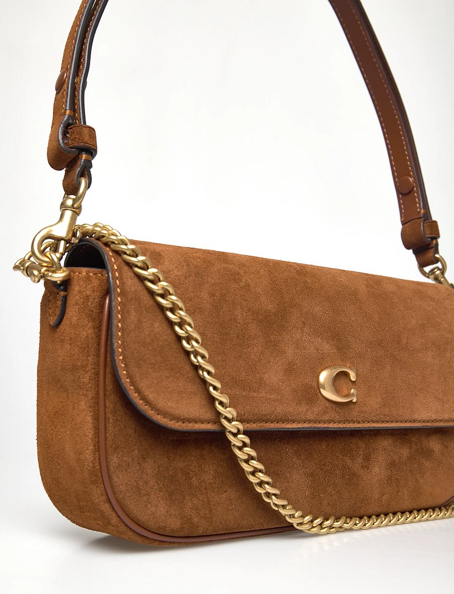 Coach - Suede Brook Flap Chain Bag - hverdags stil - b4/warm brown - 3
