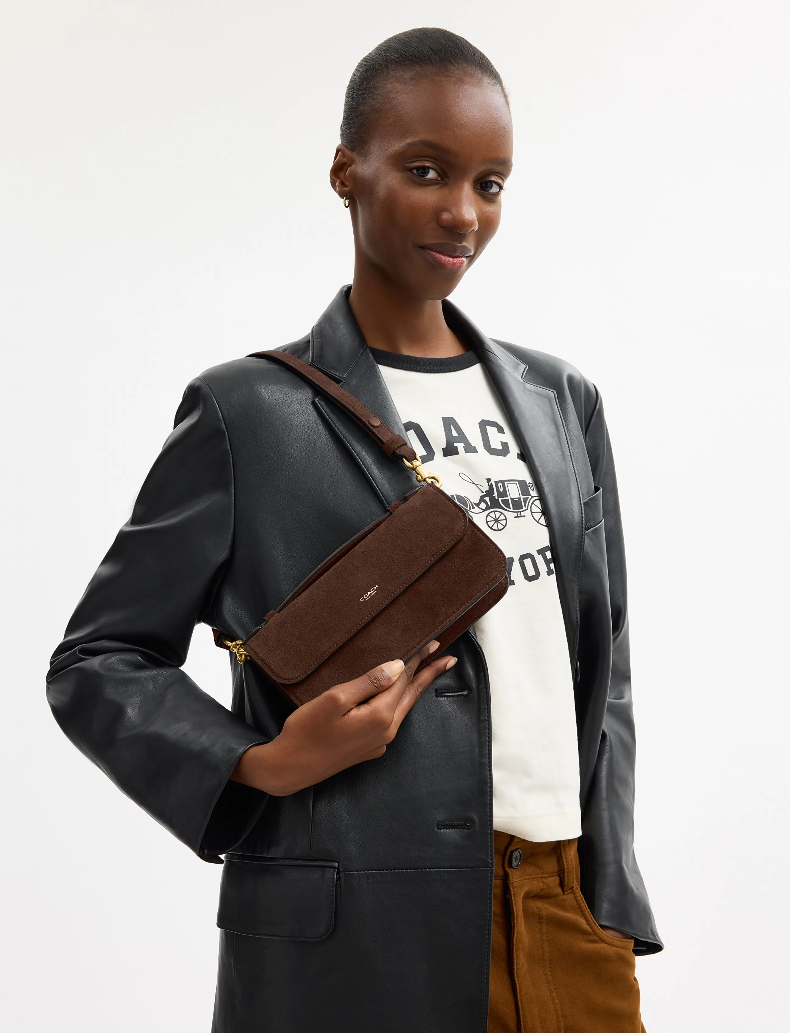 Coach - ELORA TOP HANDLE CROSSBODY BAG - umhängetaschen - brown - 5