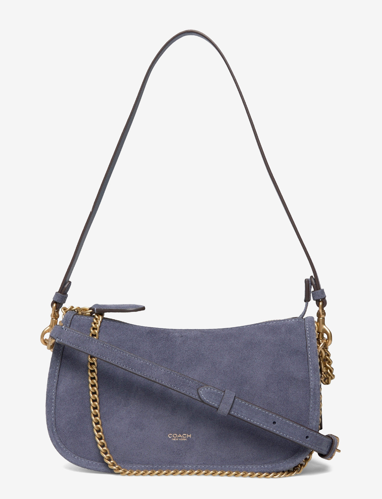Coach - SUEDE WAVERLY BAG - shoulder bags - b4/light denim - 0