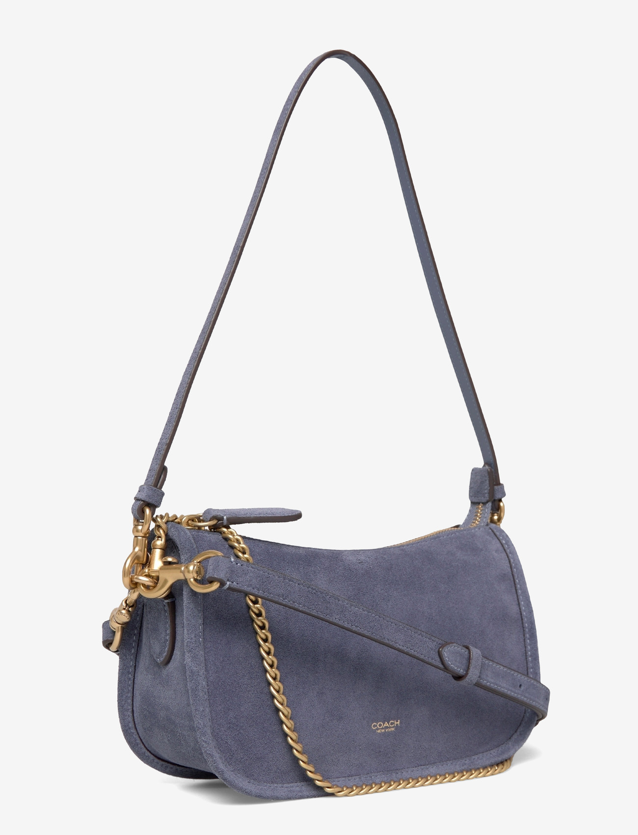 Coach - SUEDE WAVERLY BAG - shoulder bags - b4/light denim - 2