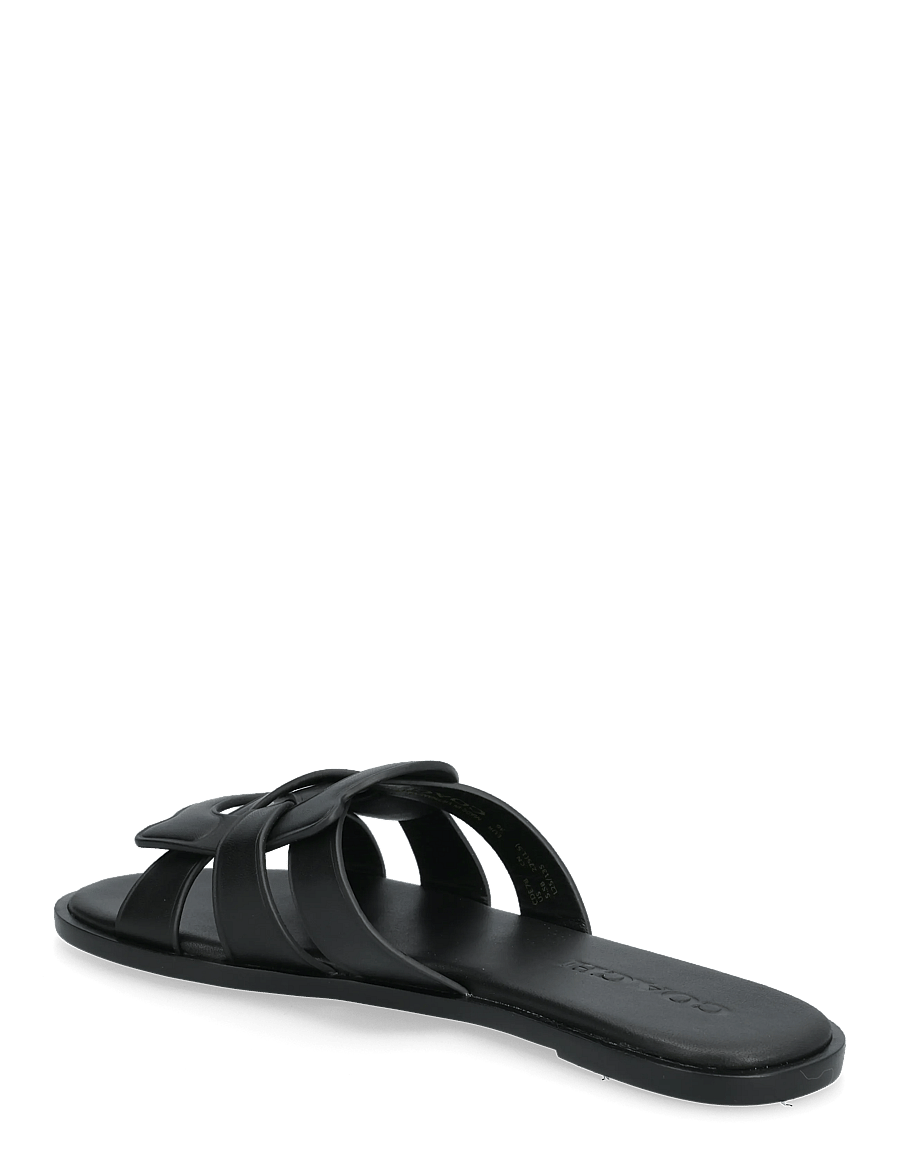 Coach - lena leather slide sandal - madalad sandaalid - black - 2