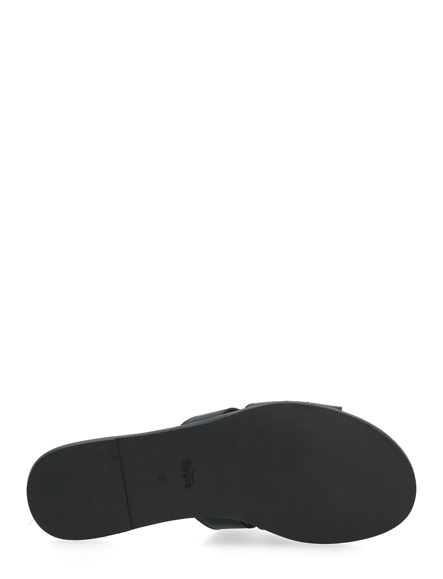Coach - lena leather slide sandal - madalad sandaalid - black - 4