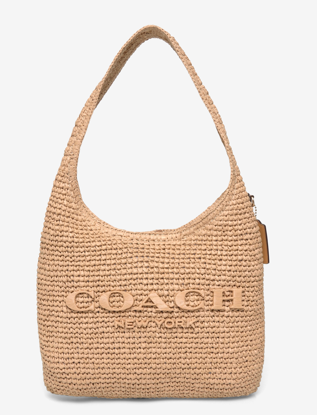 Coach - REFINED WEAVE STRAW BROOKLYN SHOULDER BAG 28 - shoulder bags - b4/natural - 0
