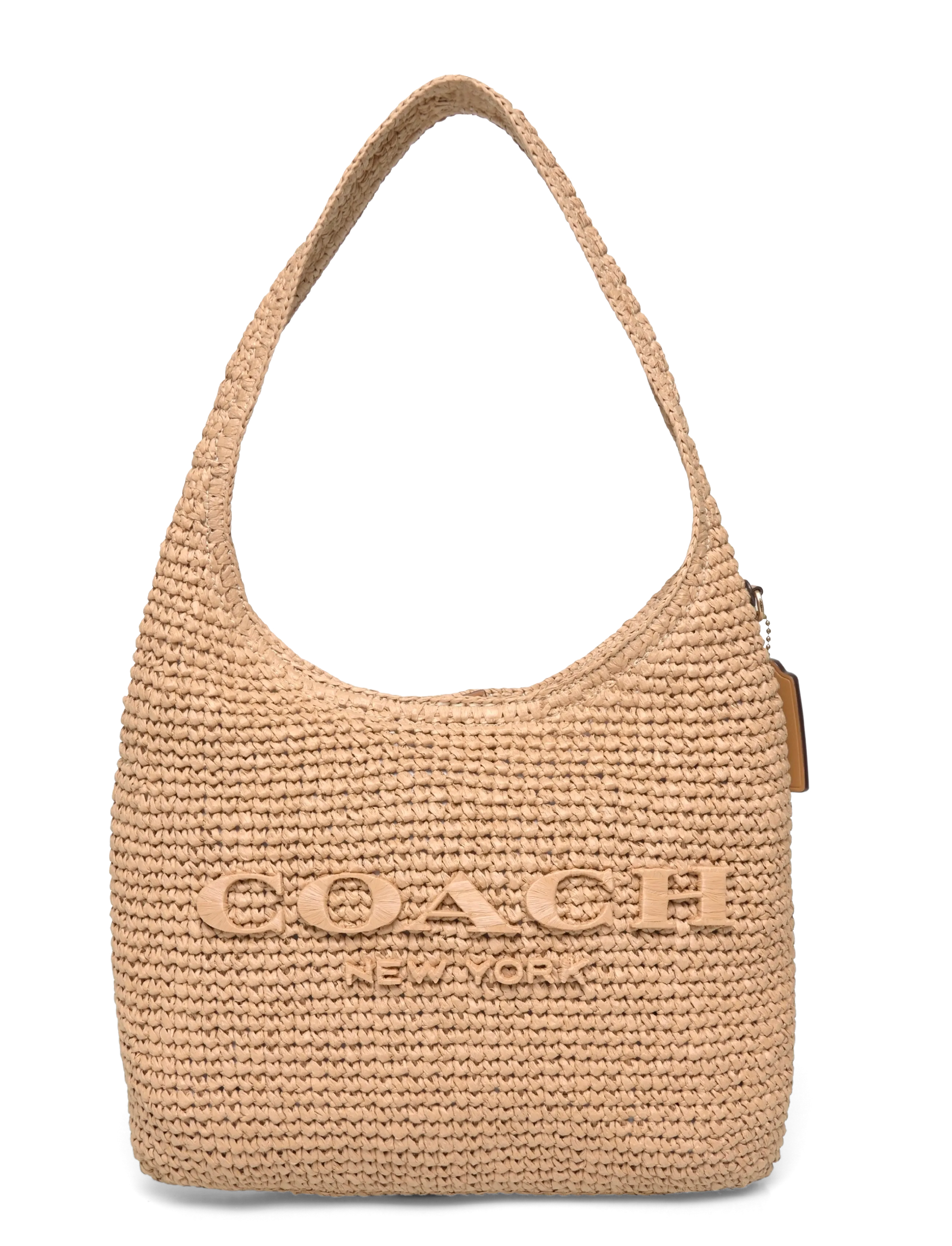 Coach REFINED WEAVE STRAW BROOKLYN SHOULDER BAG 28 - Väskor - B4/NATURAL / brown