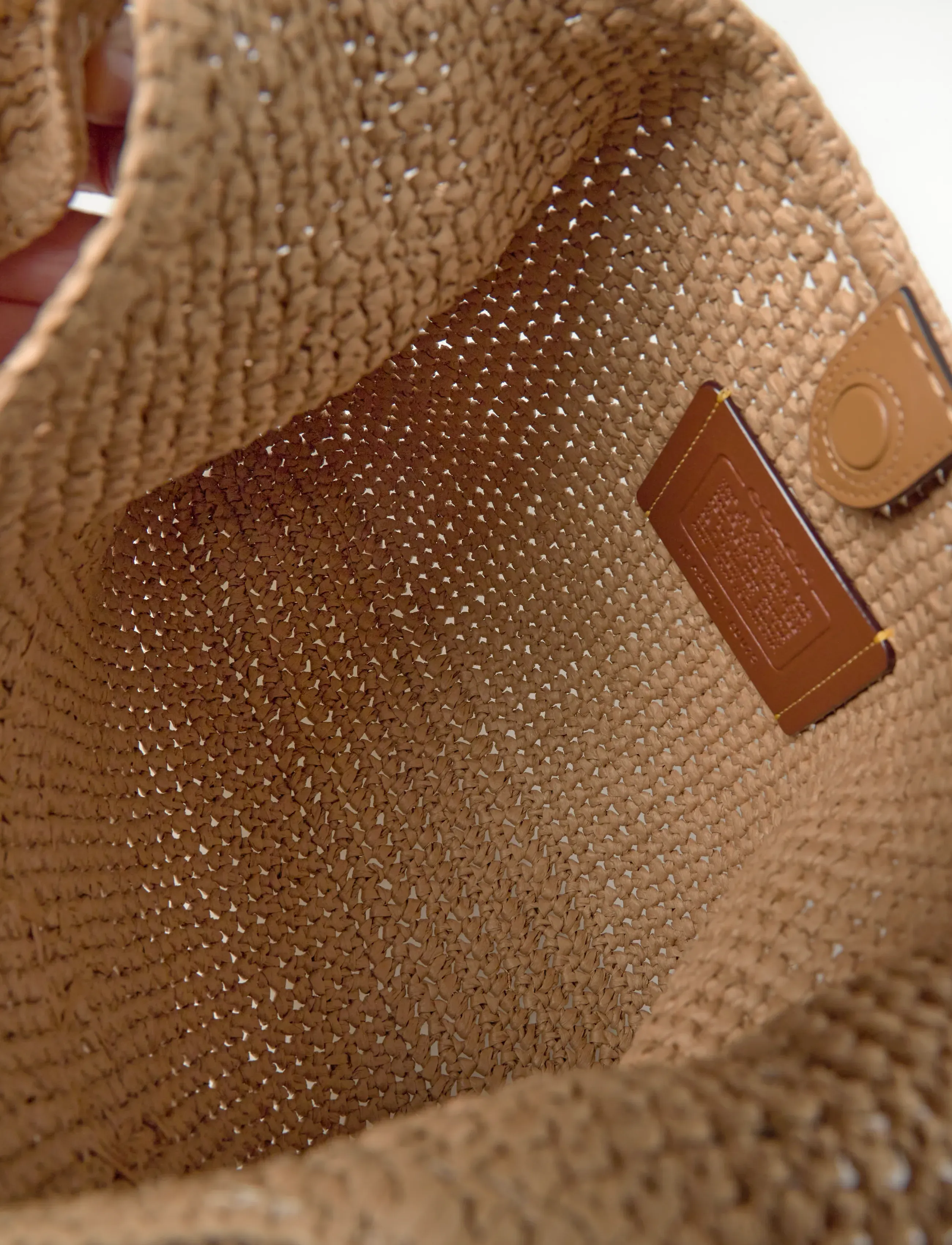 Coach - REFINED WEAVE STRAW BROOKLYN SHOULDER BAG 28 - b4/natural - 4