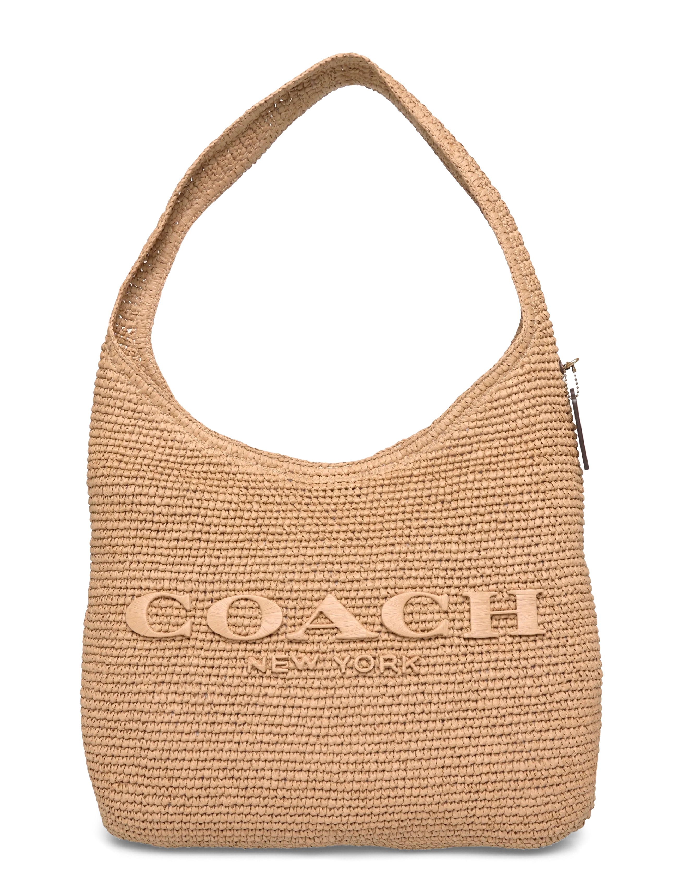 Coach Refined Weave Straw Brooklyn Shoulder Bag 39, One Size, Designer, Beige - Small Bags-crossbody Bags, Frauen