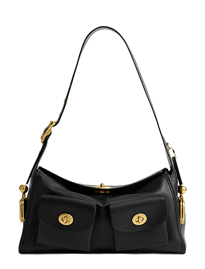 The Coach Originals Natural Grain Leather Turnlock Haversack Bag - Skuldertasker