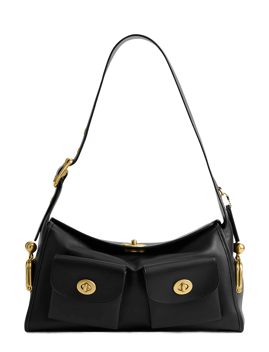 Coach - The Coach Originals Natural Grain Leather Turnlock Haversack Bag - crossbody bags - b4/black - 1