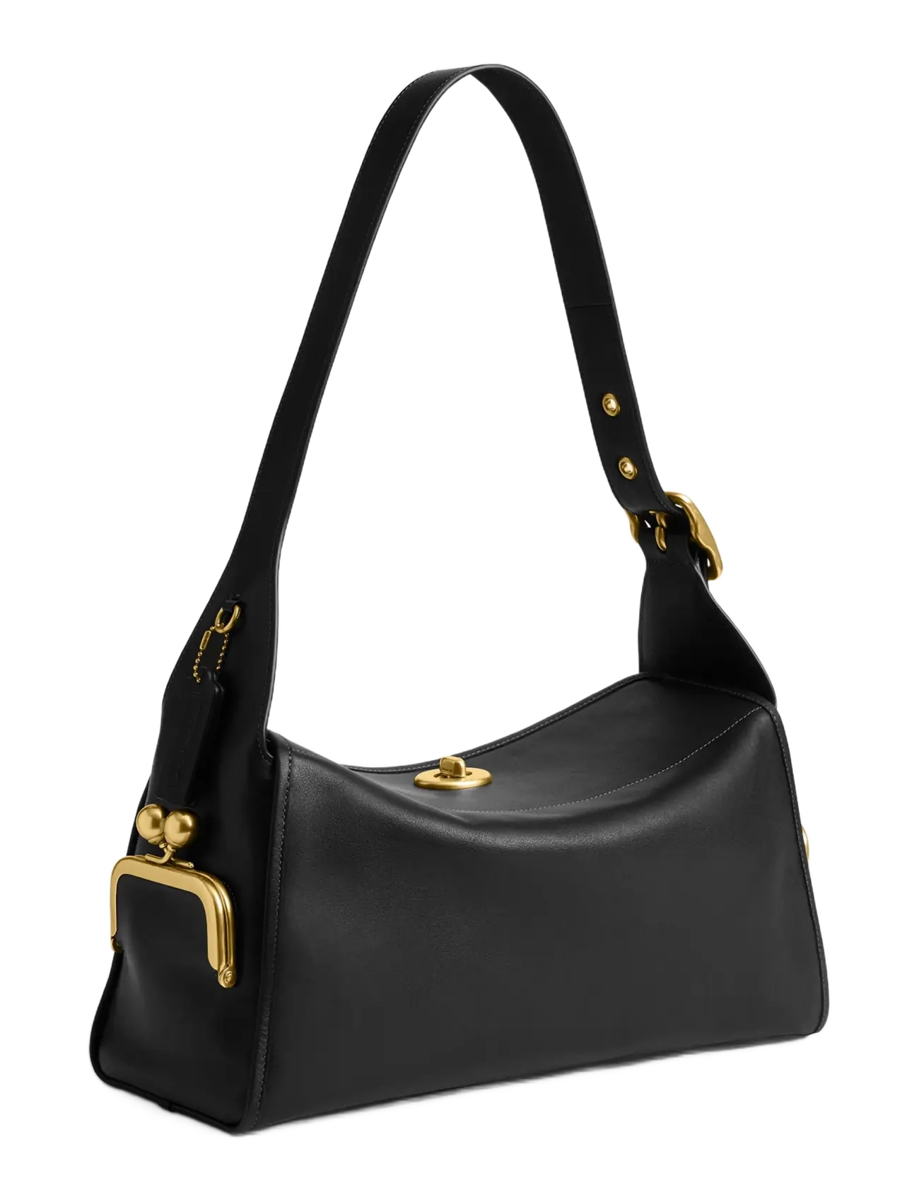 Coach - The Coach Originals Natural Grain Leather Turnlock Haversack Bag - crossbody bags - b4/black - 3