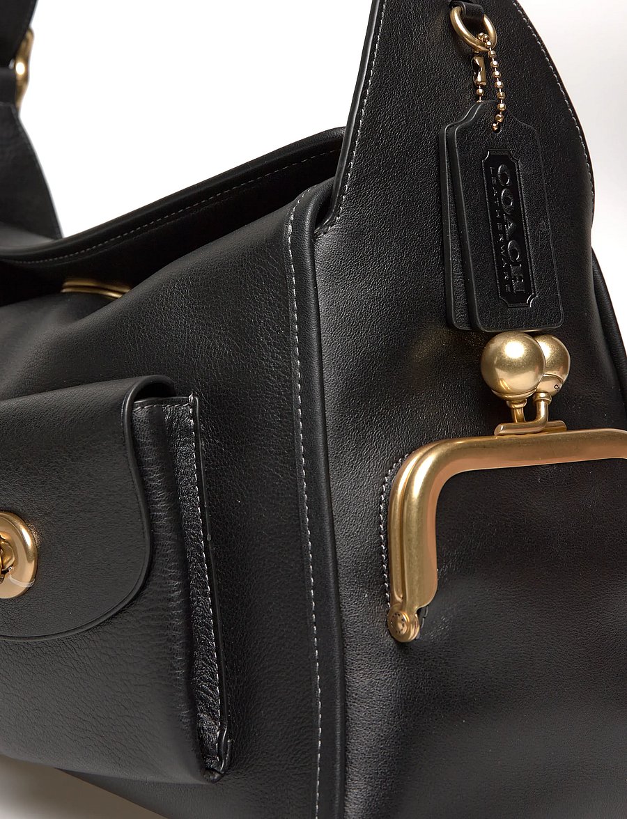 Coach - The Coach Originals Natural Grain Leather Turnlock Haversack Bag - alltags-style - b4/black - 3