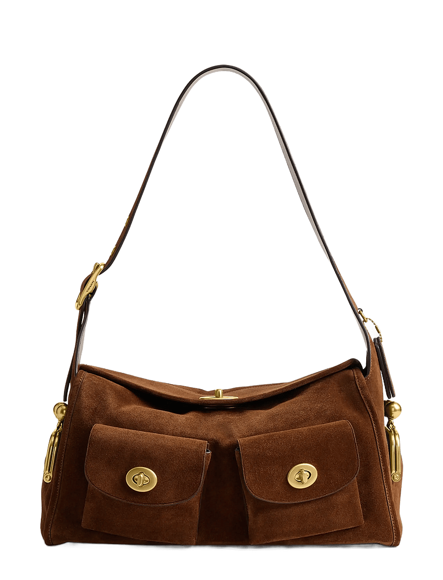 Coach - The Coach Originals Suede Turnlock Haversack Bag - igapäevane stiil - b4/warm brown - 1