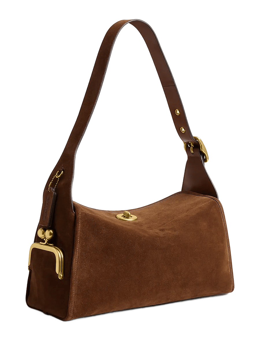 Coach - The Coach Originals Suede Turnlock Haversack Bag - igapäevane stiil - b4/warm brown - 3