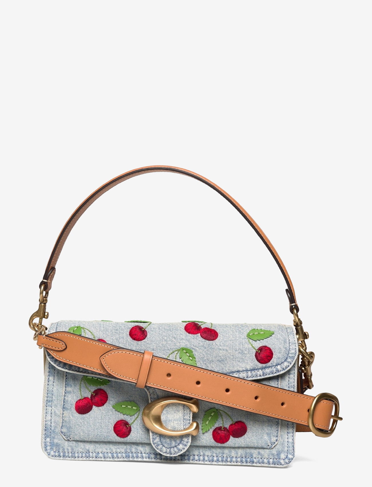 Coach - CHERRY EMBROIDERED DENIM TABBY SHOULDER BAG 26 - shoulder bags - b4/denim multi - 0
