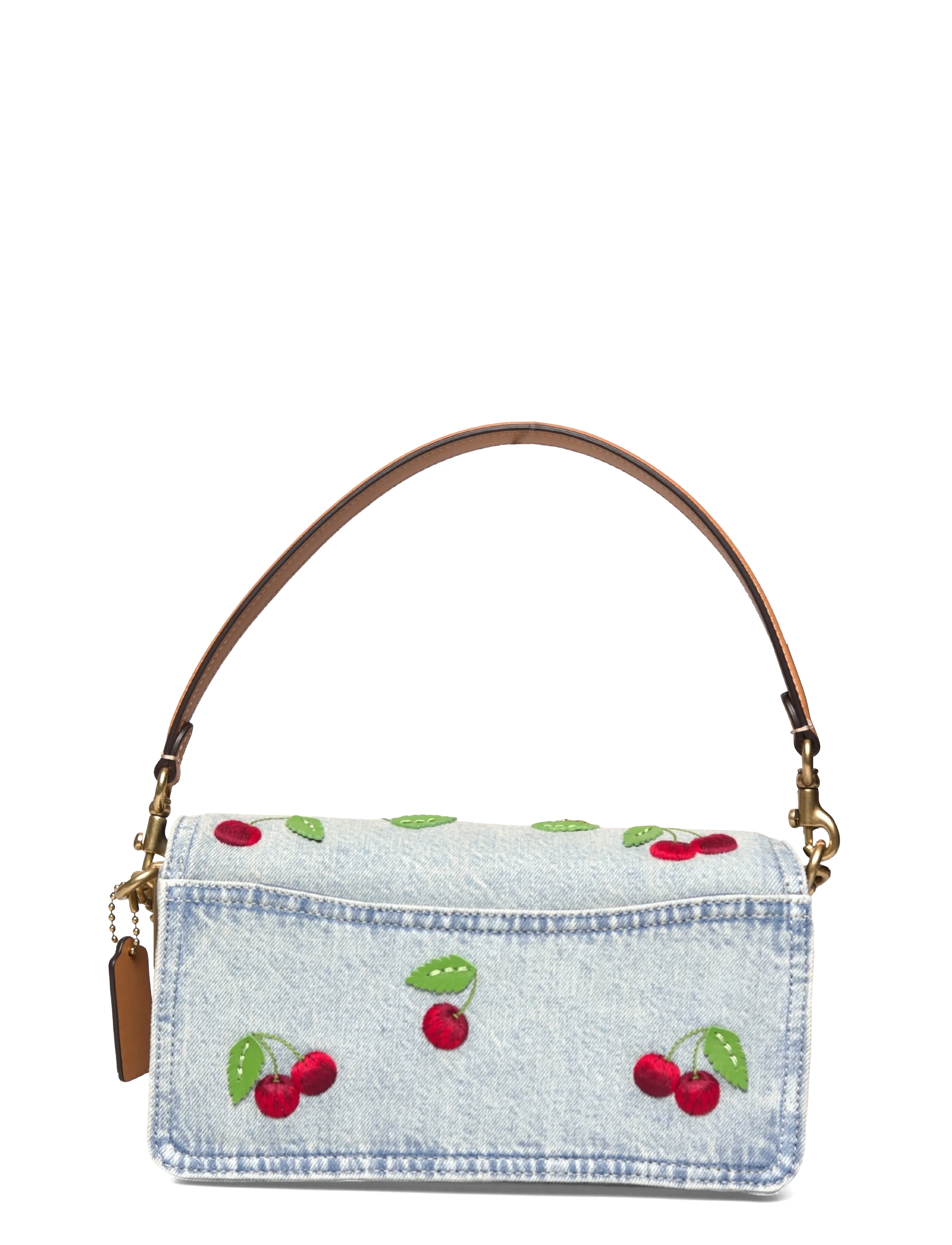 Coach - CHERRY EMBROIDERED DENIM TABBY SHOULDER BAG 26 - vardagsstil - b4/denim multi - 1