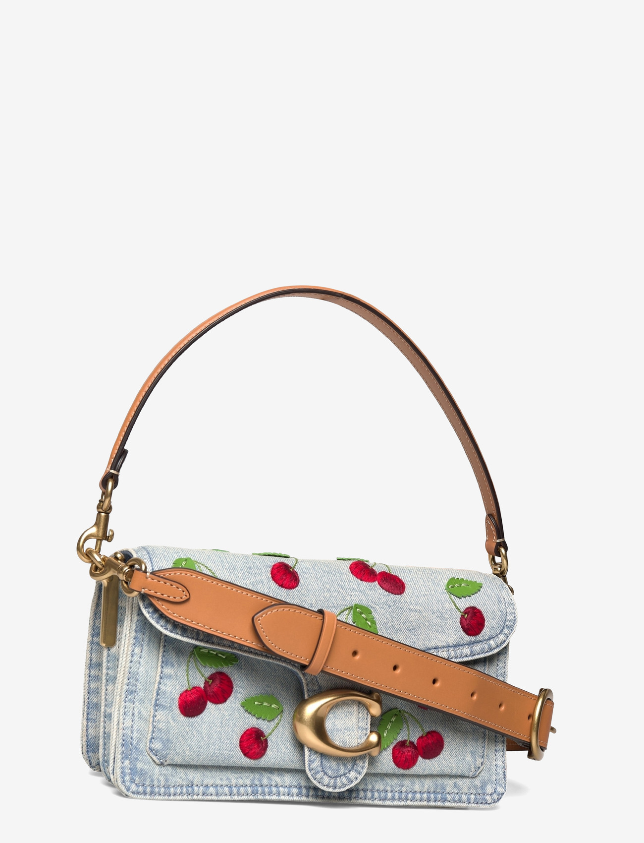 Coach - CHERRY EMBROIDERED DENIM TABBY SHOULDER BAG 26 - shoulder bags - b4/denim multi - 2