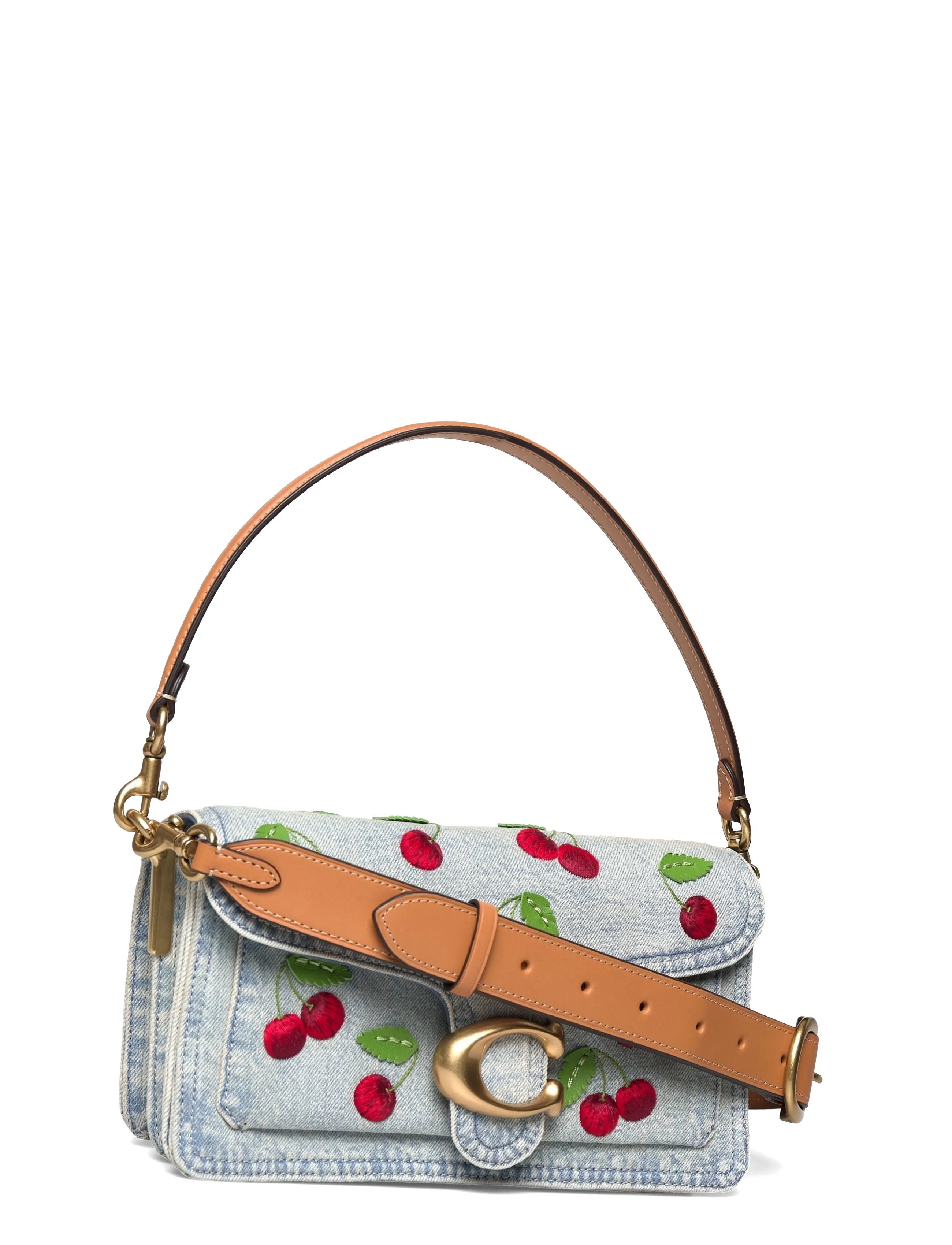 Coach - CHERRY EMBROIDERED DENIM TABBY SHOULDER BAG 26 - vardagsstil - b4/denim multi - 2