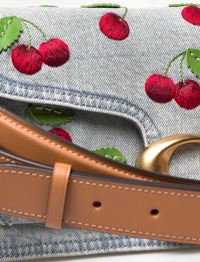 Coach - CHERRY EMBROIDERED DENIM TABBY SHOULDER BAG 26 - shoulder bags - b4/denim multi - 3