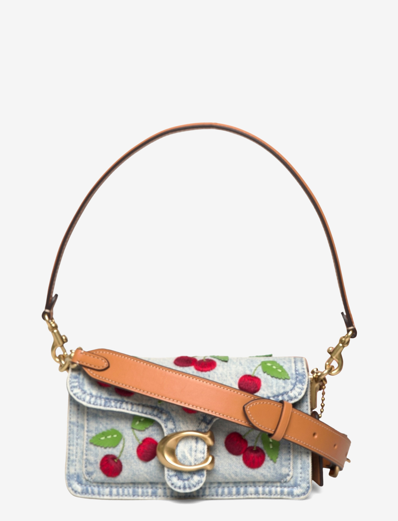 Coach - CHERRY EMBROIDERED DENIM TABBY SHOULDER BAG 20 - shoulder bags - b4/denim multi - 0