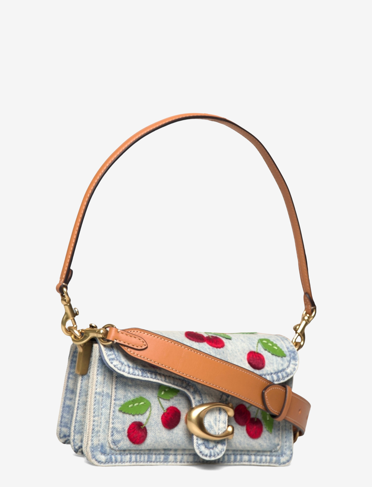 Coach - CHERRY EMBROIDERED DENIM TABBY SHOULDER BAG 20 - shoulder bags - b4/denim multi - 2
