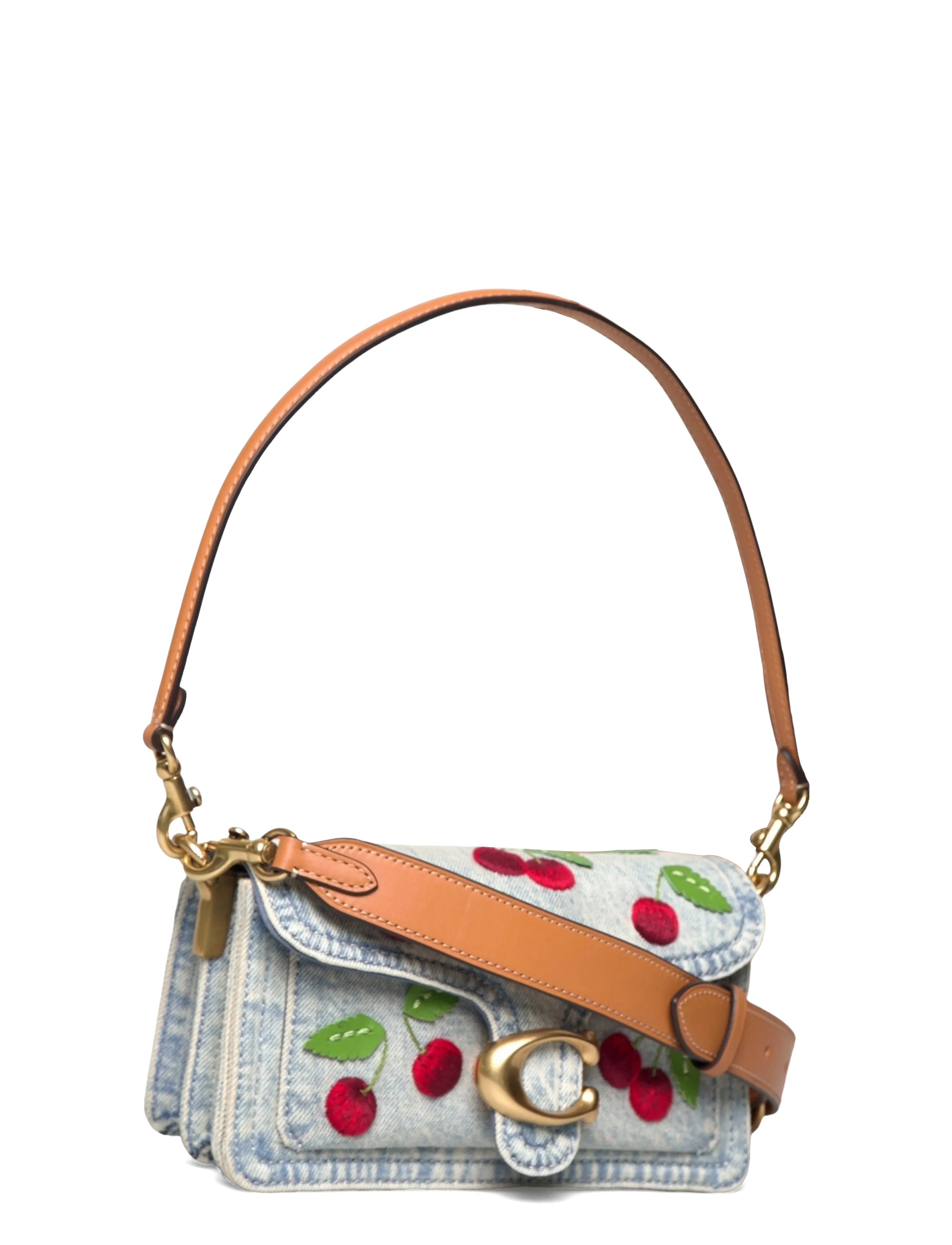 Coach - CHERRY EMBROIDERED DENIM TABBY SHOULDER BAG 20 - b4/denim multi - 2