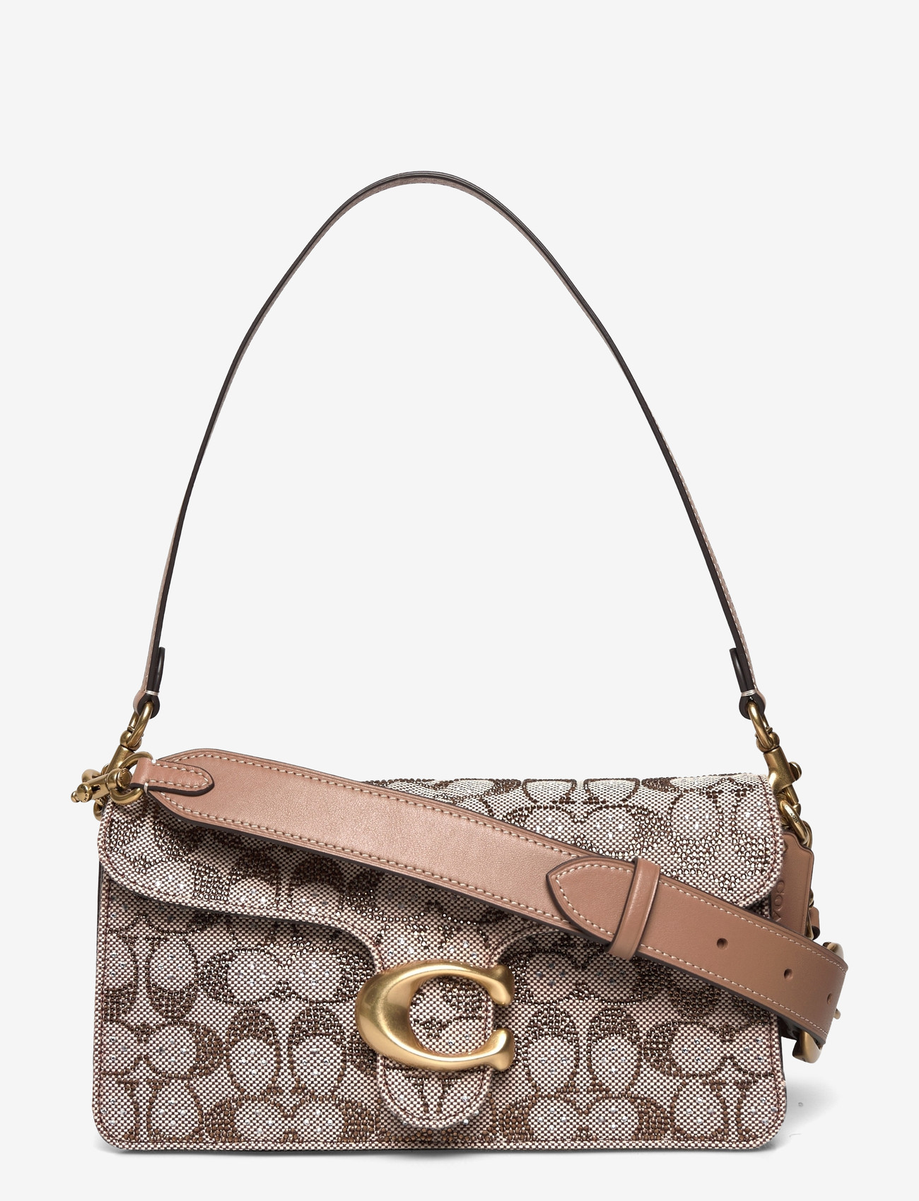 Coach - CRYSTAL SIGNATURE SOFT TABBY SHOULDER BAG 26 - speciella tillfällen - b4/mushroom - 0