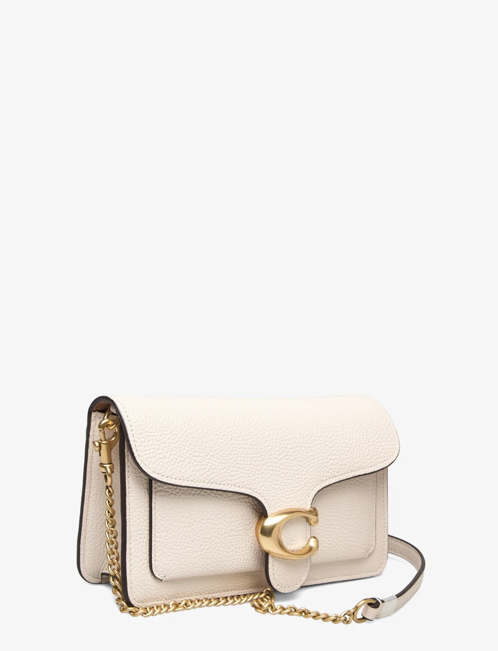 Coach - Polished Pebble Leather Tabby Chain Clutch - konfirmationstøj - white - 3