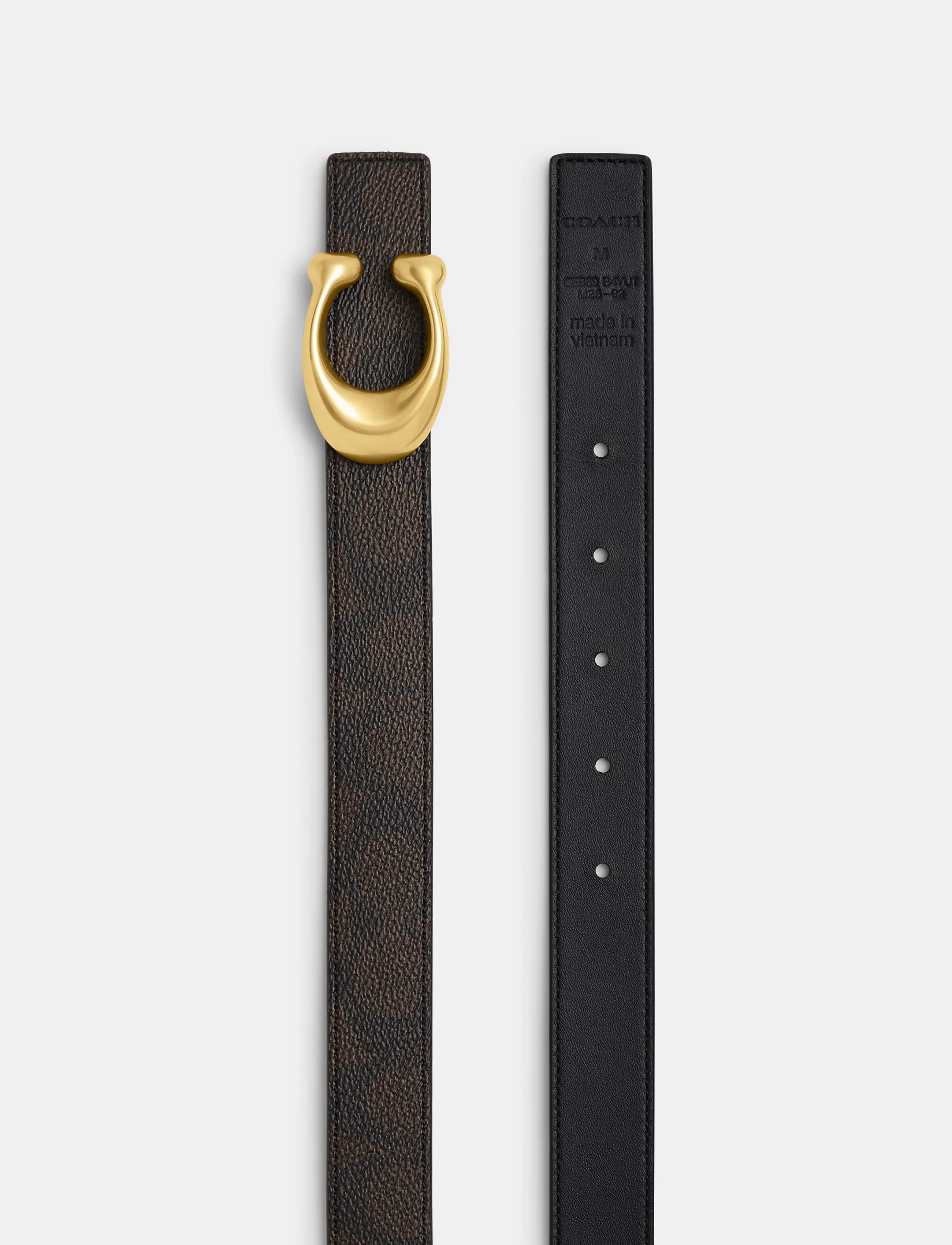Coach - 25MM SCUMPTED C BELT - leather belts - b4/black - 3