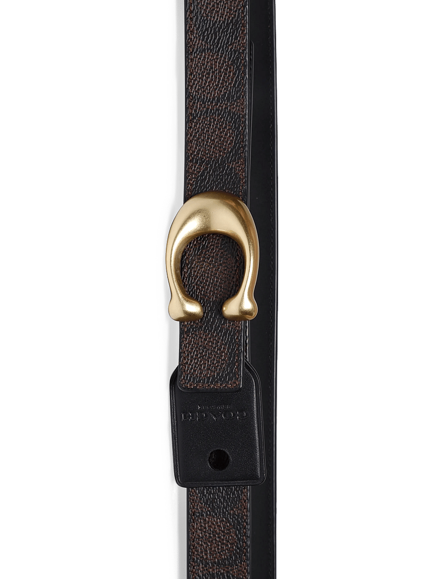 Coach - 25MM SCUMPTED C BELT - ledergürtel - b4/walnut black - 4