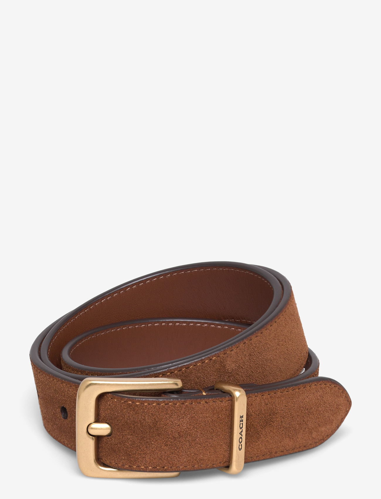 Coach - 25mm Suede Harness Hasp Belt - leather belts - b4/warm brown - 0