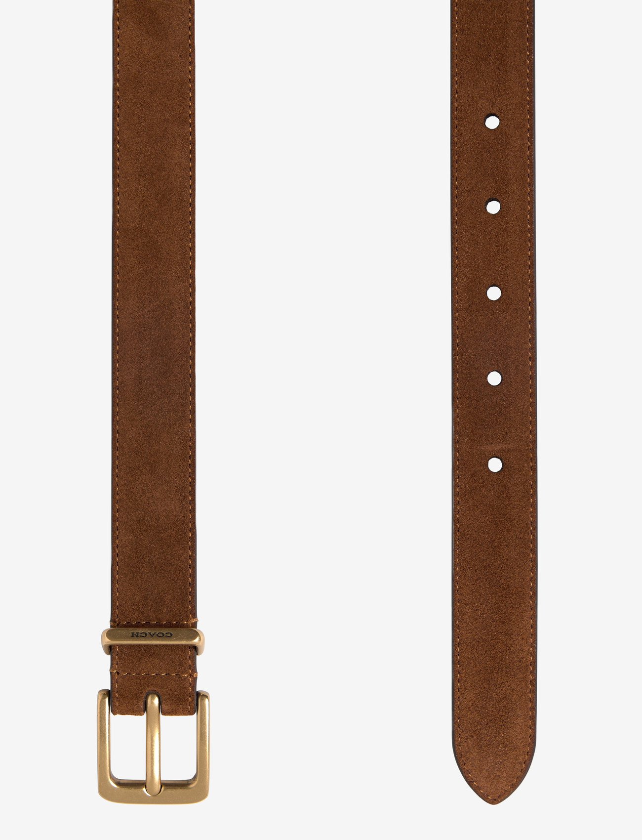 Coach - 25mm Suede Harness Hasp Belt - leather belts - b4/warm brown - 1
