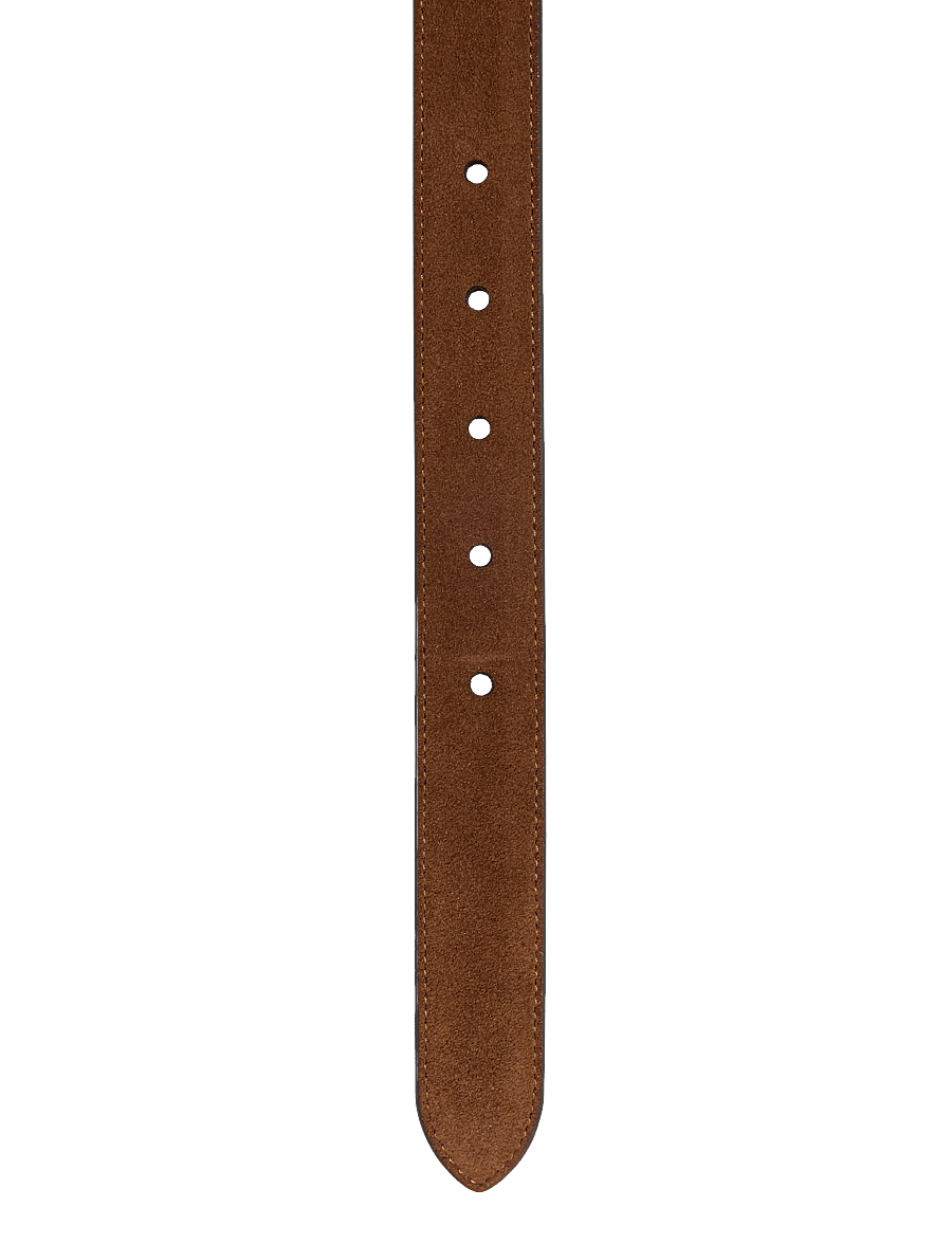 Coach - 25mm Suede Harness Hasp Belt - leather belts - b4/warm brown - 2