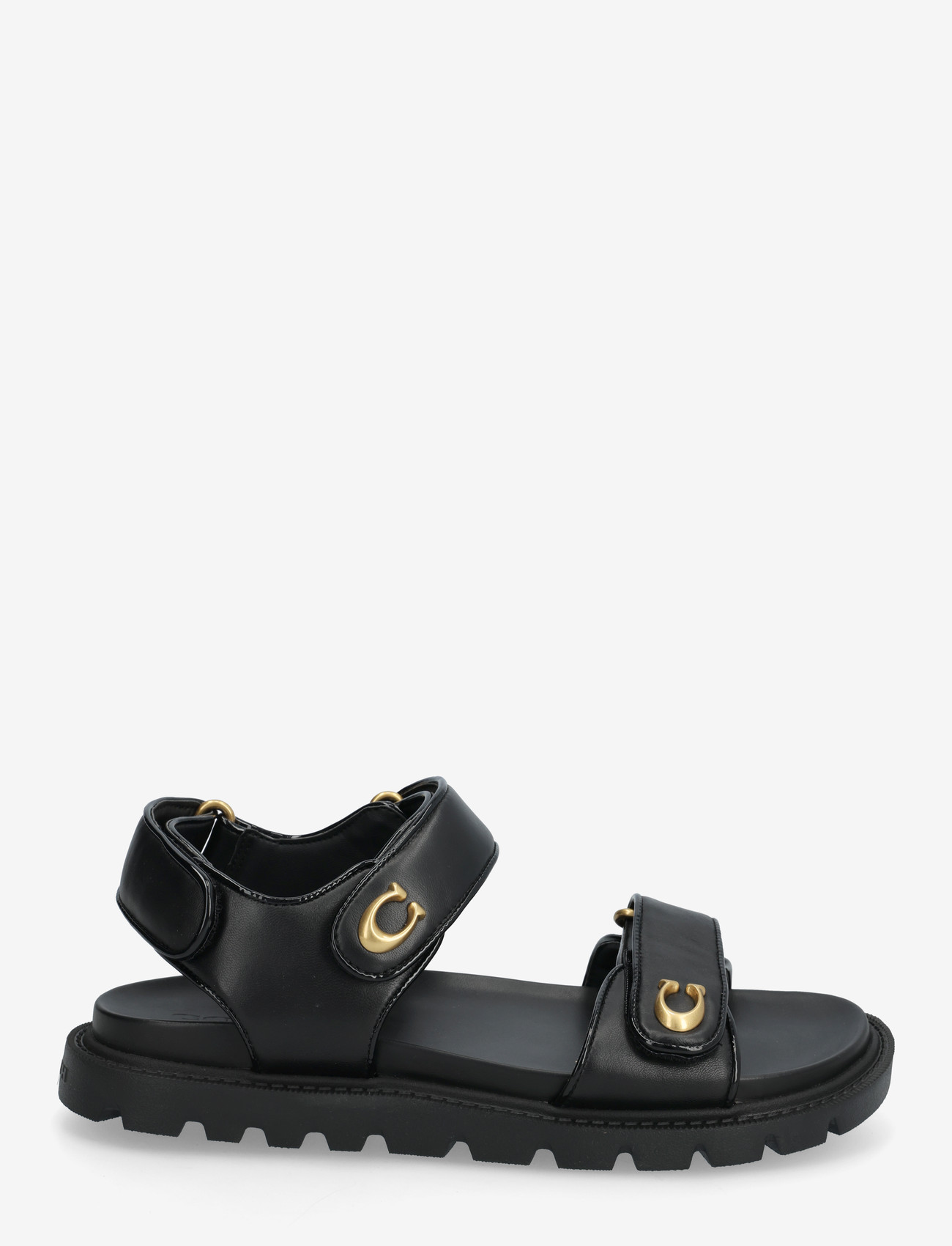 Coach - brynn leather sandal - flade sandaler - black - 1