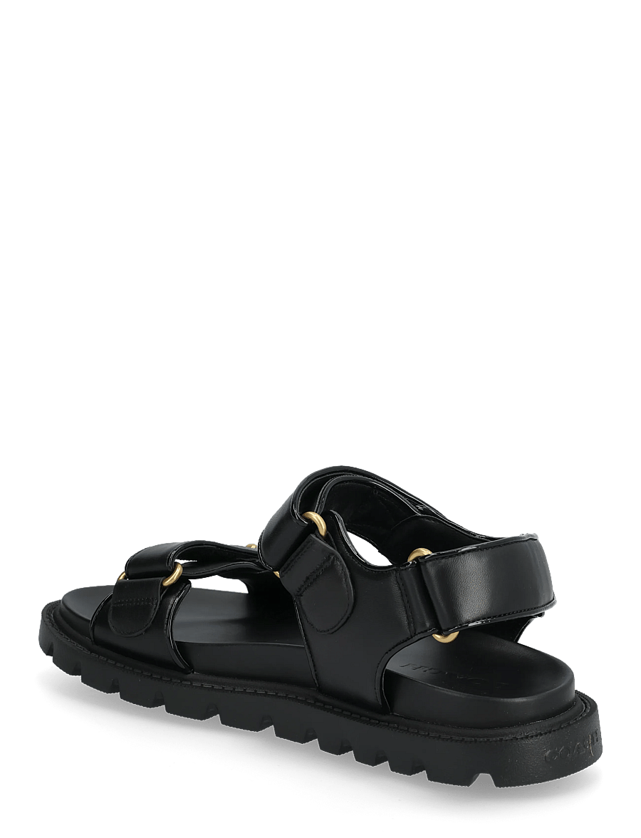 Coach - brynn leather sandal - madalad sandaalid - black - 2