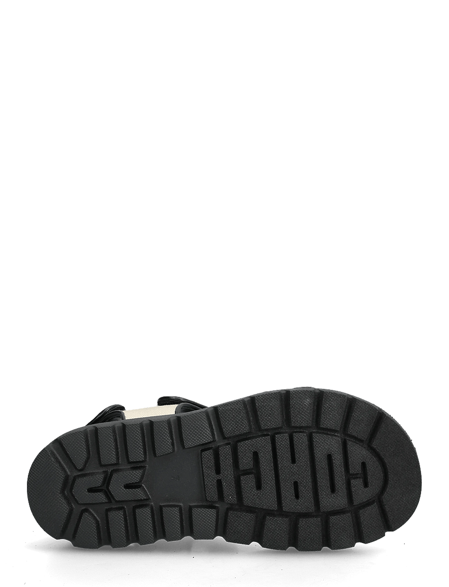 Coach - brynn canvas sandal - flache sandalen - chalk/black - 4