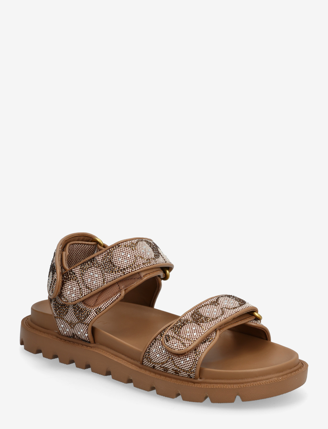 Coach - brynn crystal signature sandal - platvorm sandaalid - tan - 0