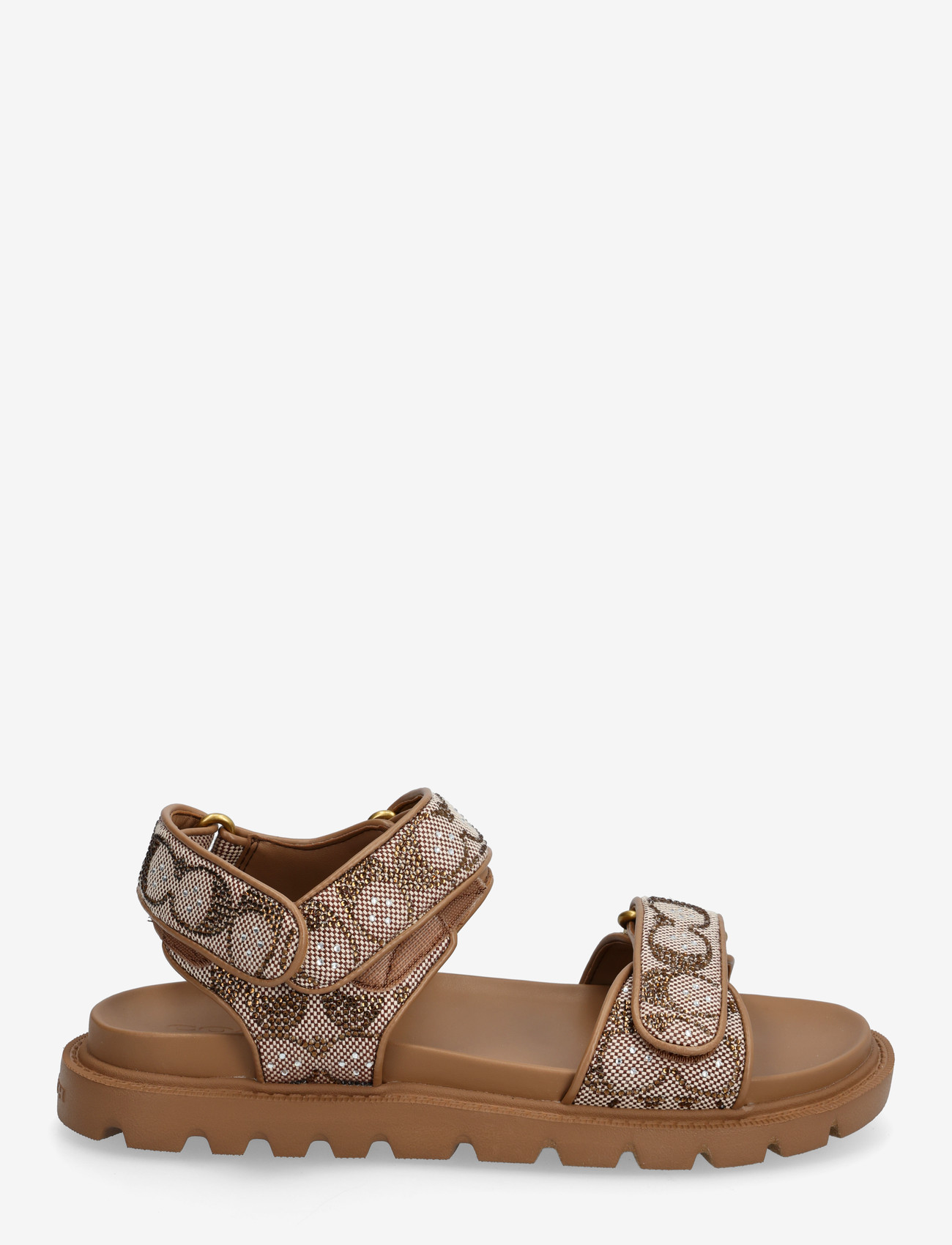 Coach - brynn crystal signature sandal - platvorm sandaalid - tan - 1