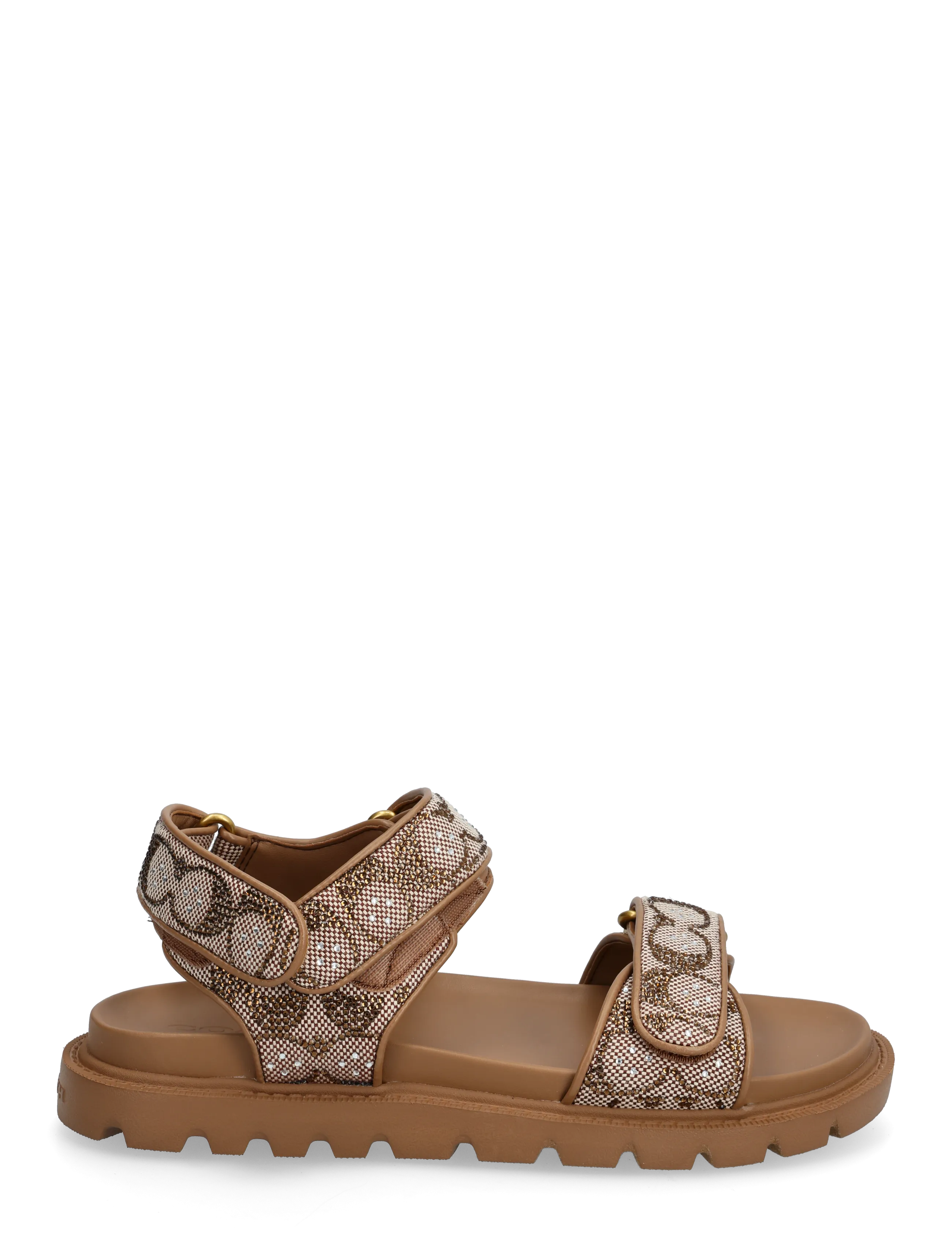 Coach - brynn crystal signature sandal - platform sandals - tan - 1