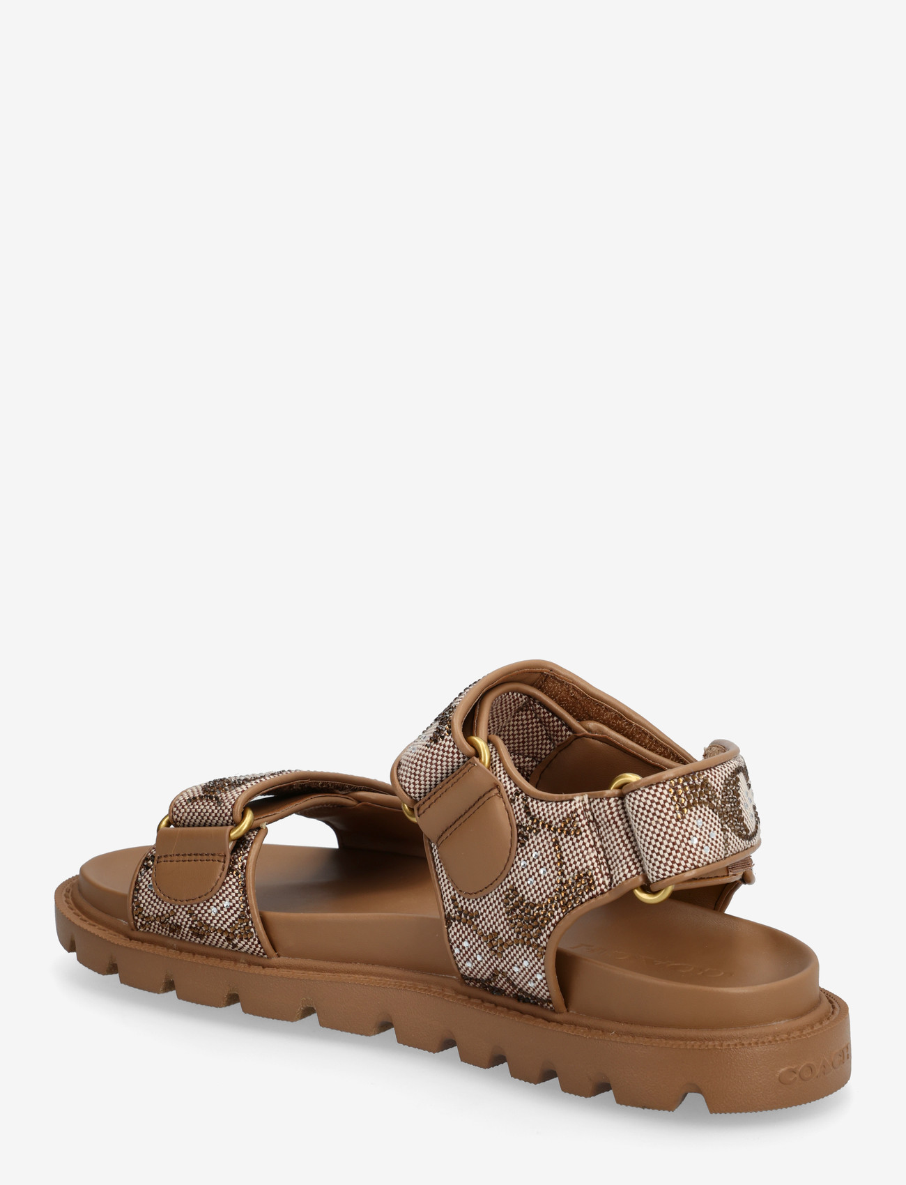 Coach - brynn crystal signature sandal - platvorm sandaalid - tan - 2