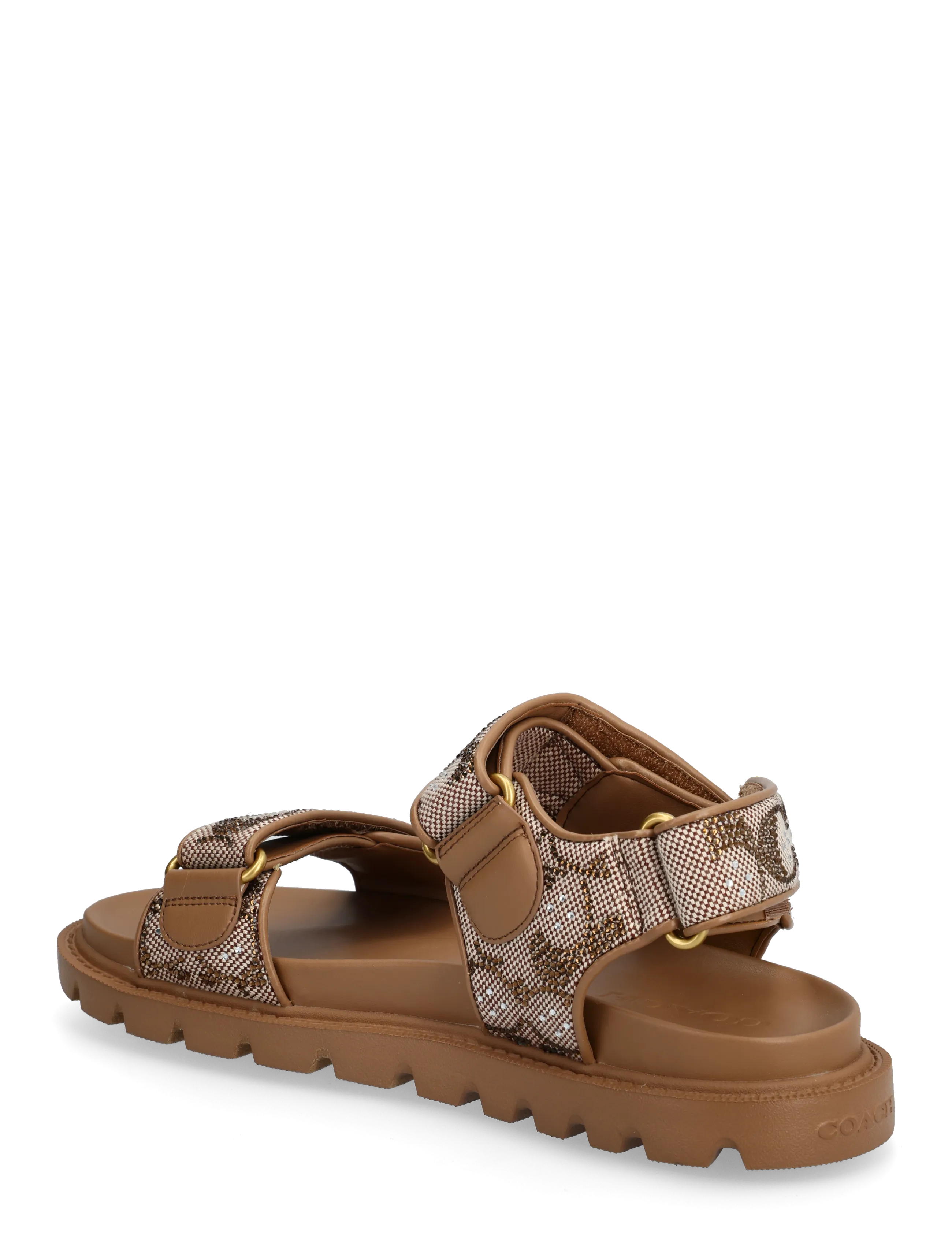 Coach - brynn crystal signature sandal - platform sandals - tan - 2