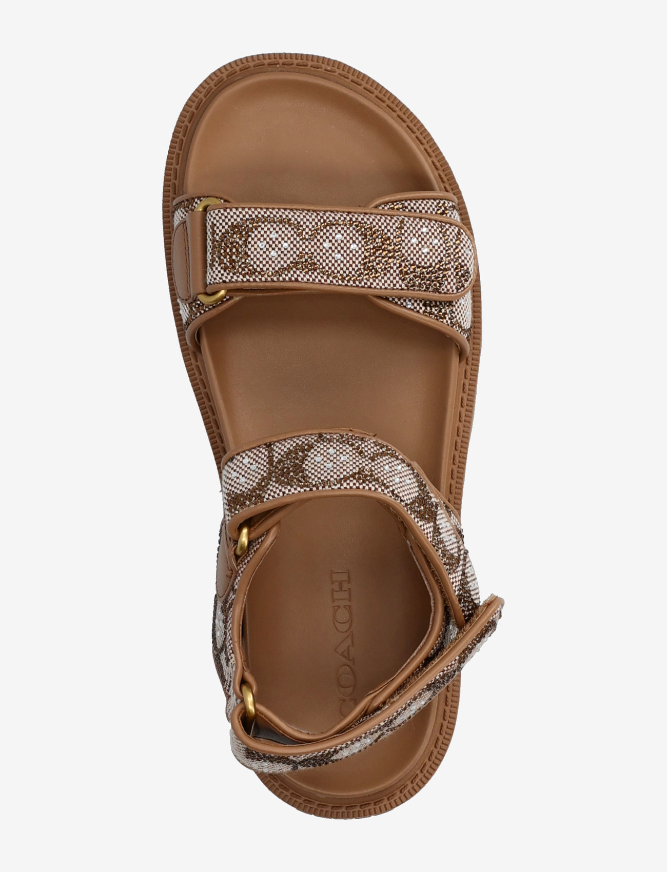 Coach - brynn crystal signature sandal - platvorm sandaalid - tan - 3