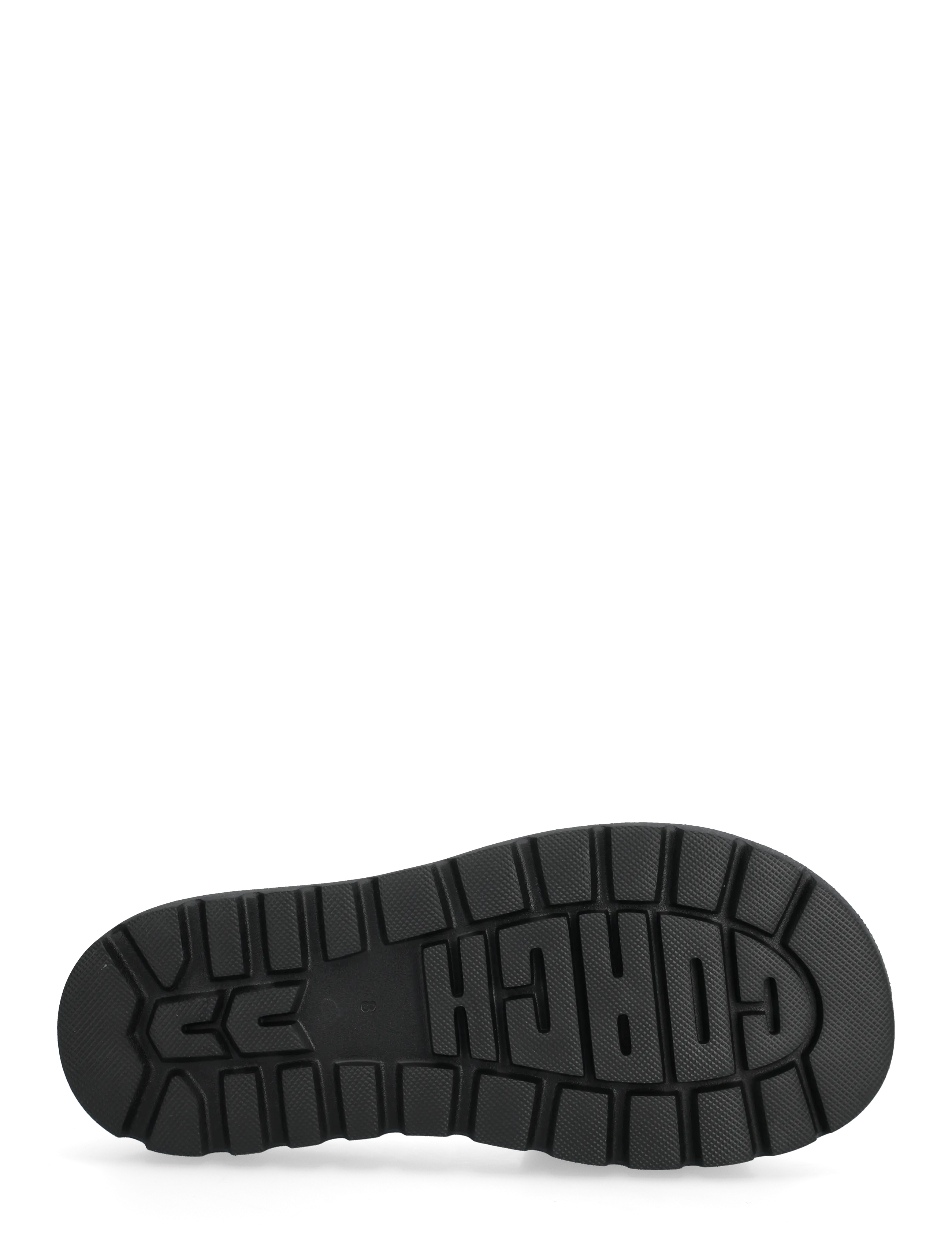 Coach - brynn leather slide sandal - platta sandaler - black - 4