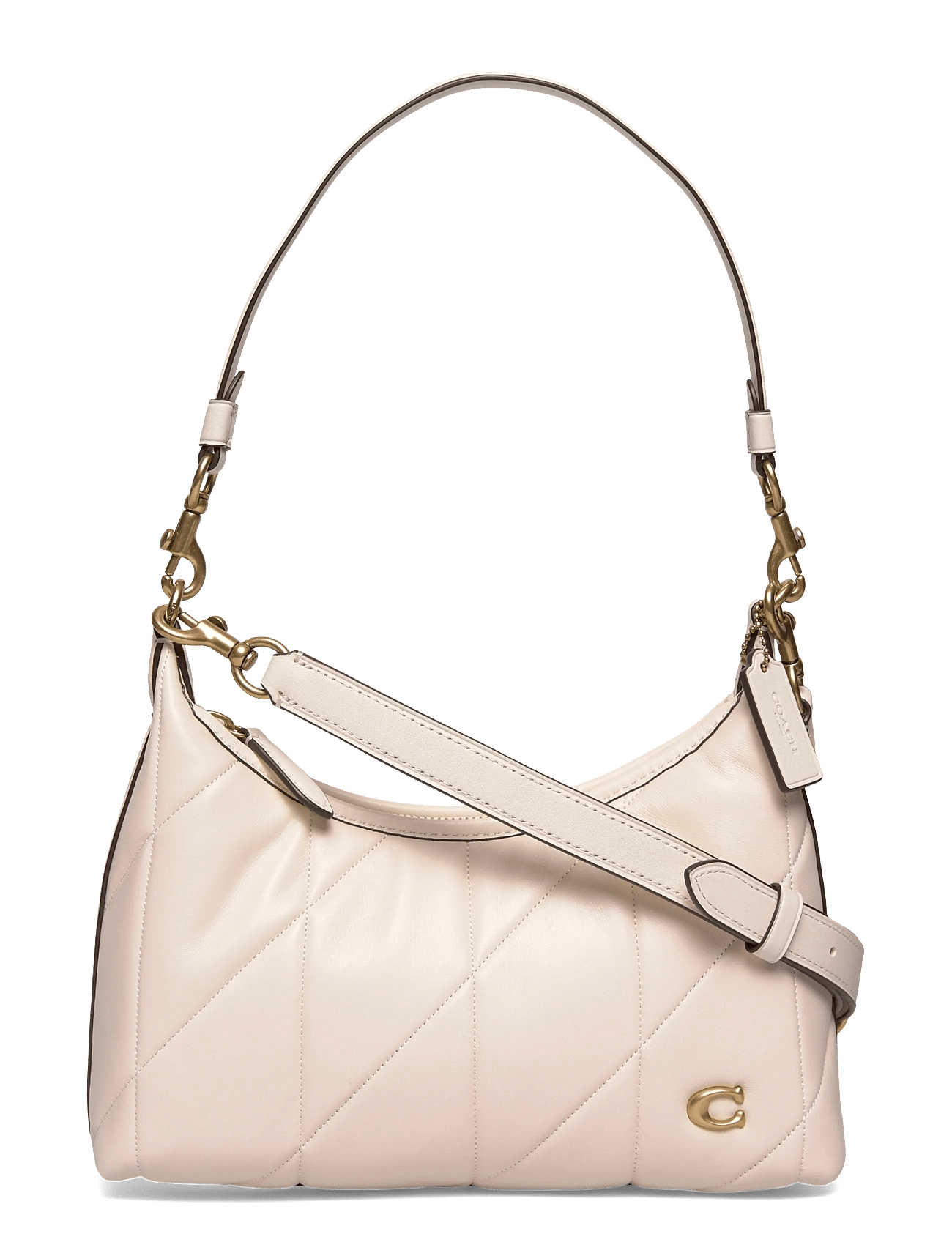 Soft Quilted Leather Juliet Shoulder Bag 25 - B4/CHALK